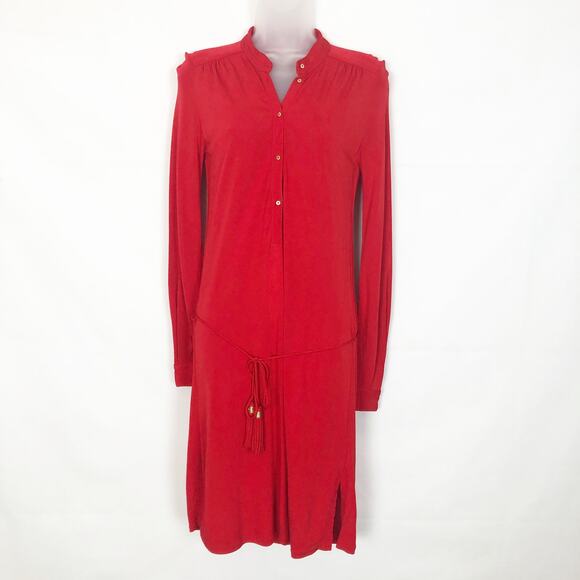Diane von Furstenberg Long Sleeve Red Dress - Picture 1 of 9